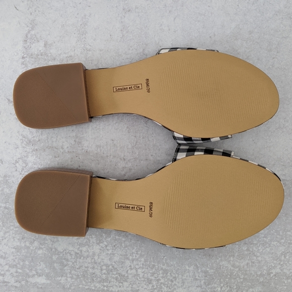 Louise et Cie 'Aydia' Slide Sandals in Gingham 8.5 New In Box! - Picture 8 of 9